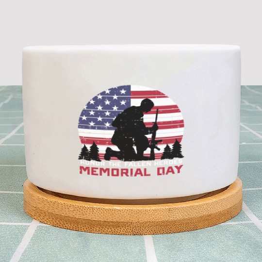 Honor The Fallen Heroes Memorial Day Us Flag Plant Pots