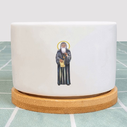 St. Moses the black. Martyr of Coptic church. Plant Pots