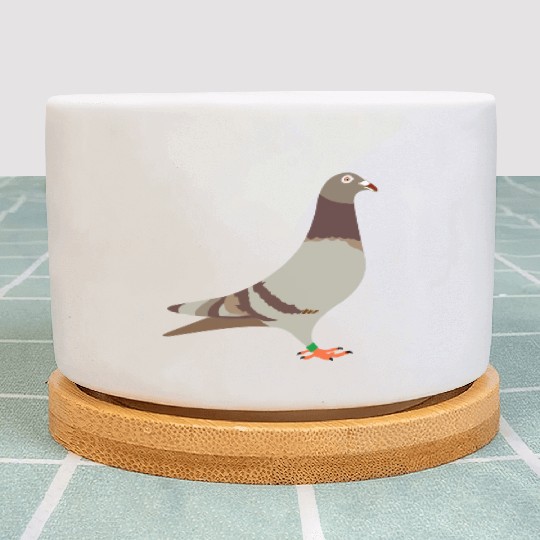 Red brown racing pigeon logo for racing pigeon ent Plant Pots