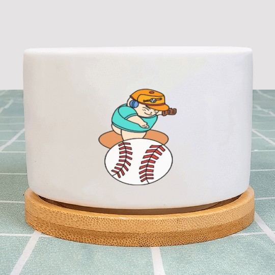 Cute Chibi Baseball Pitcher Plant Pots