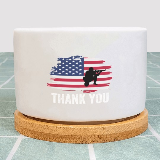Thank You Us Flag Memorial Day Plant Pots