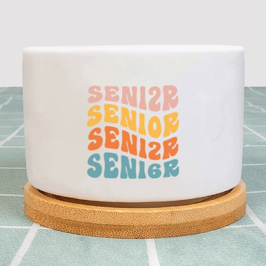 Retro Senior 2026 Graduation Class Of 2026 Back Plant Pots