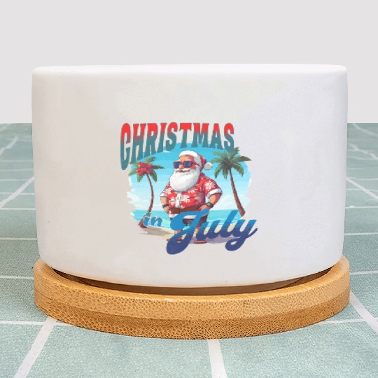 Santa at the Beach | Christmas In July Plant Pots