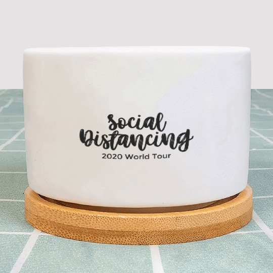 Social Distancing 2020 World Tour black hipster Plant Pots