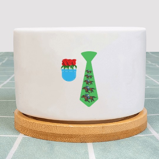 Funny Horse Racing Tuxedo Costume Race Horse Tie Plant Pots