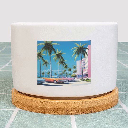 1980s Miami Beach Retro Hiroshi Nagai Plant Pots