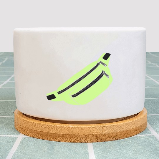 Lime Green Fanny Pack Illustration Plant Pots
