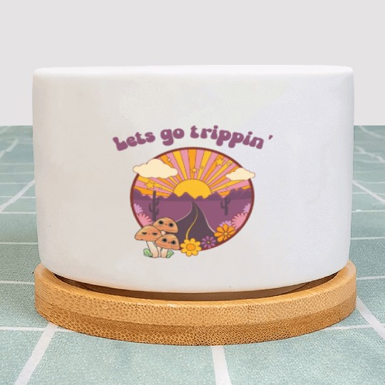 Road Trippin Cool Retro Vintage Road Trip Plant Pots