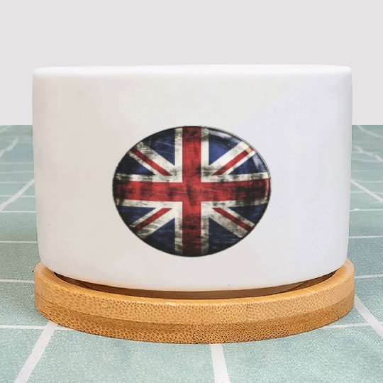 Union Jack Vintage Distressed Plant Pots