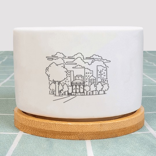 Boston Common in downtown Boston Massachusetts USA Plant Pots