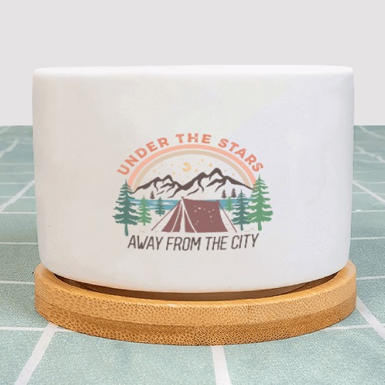 Camping Gifts Happy Camper Campsite Scout Lovers Plant Pots