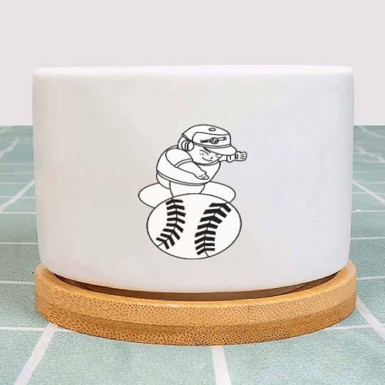 Kawaii Chibi Baseball Pitcher Plant Pots