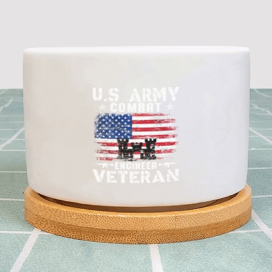 US Army Combat Engineer Veteran Plant Pots