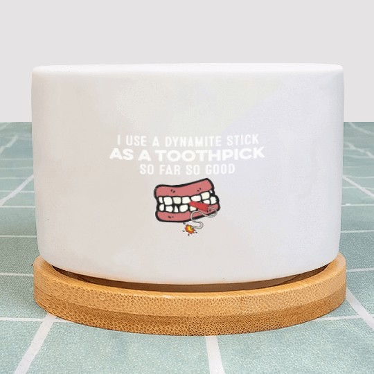 I Use A Dynamite Stick As A Toothpick Gangster Pun Plant Pots