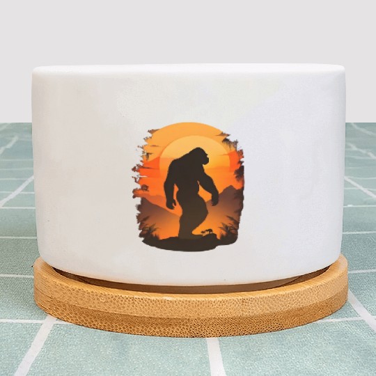 A Sasquatch Silhouette In The North Plant Pots