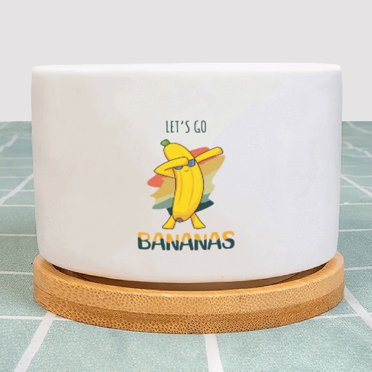 Vintage Funny Banana Meme Let Us Go Banana Plant Pots