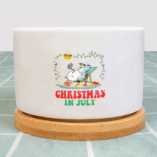 christmas in July snowball Xmas Summer Plant Pots