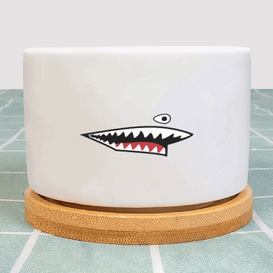 Shark Teeth Mouth P 40 Warhawk WW2 WWII Nose Art Plant Pots