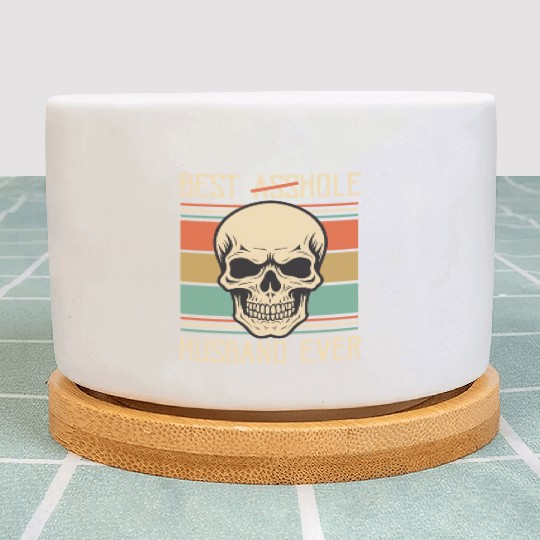 Vintage Best Asshole Husband, Husband png, bride Plant Pots