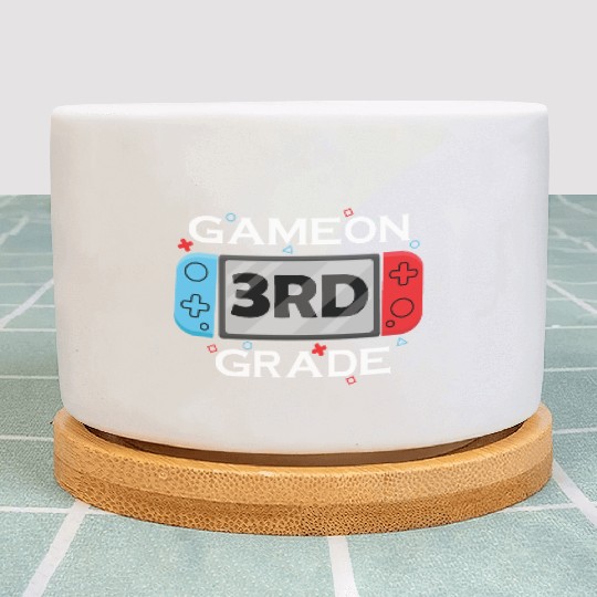 Back To School Game On 3rd Grade Funny Gamer Kid Plant Pots