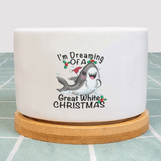 Great White Christmas Plant Pots
