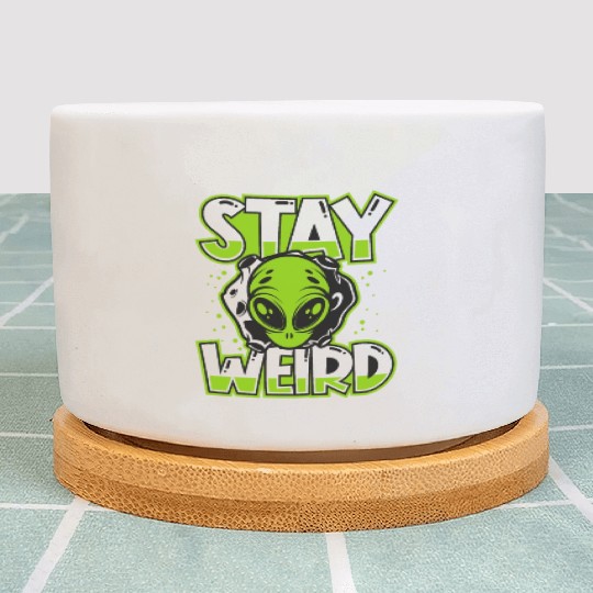 Stay Weird Extraterrestrial Ufo Conspiracy Alien Plant Pots