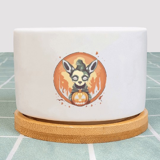 Chihuahua Halloween Puppy Trick Or Treat Dog Lover Plant Pots