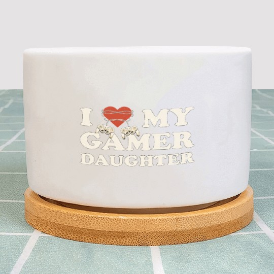 I Love My Gamer Daughter - I Heart My Gamer Plant Pots