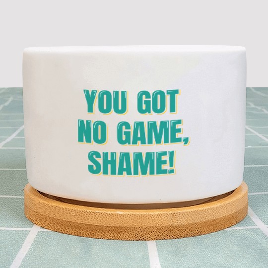 No Game Shame Tennis Quote Plant Pots