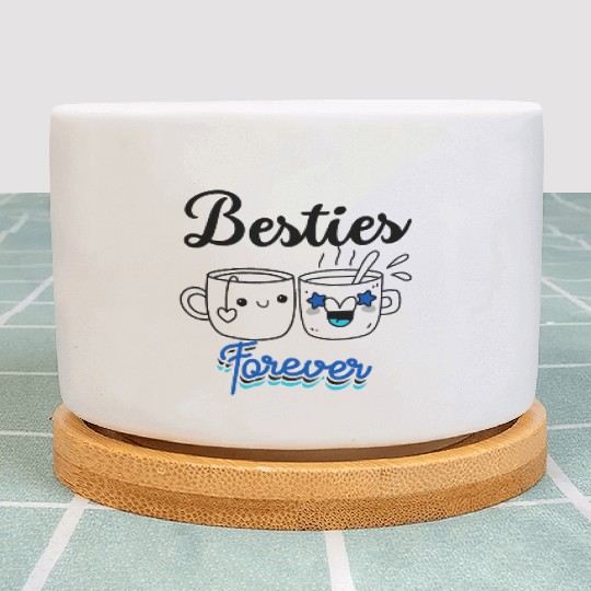 Besties , Friendship Day Gift, Tea Lover Friends Plant Pots