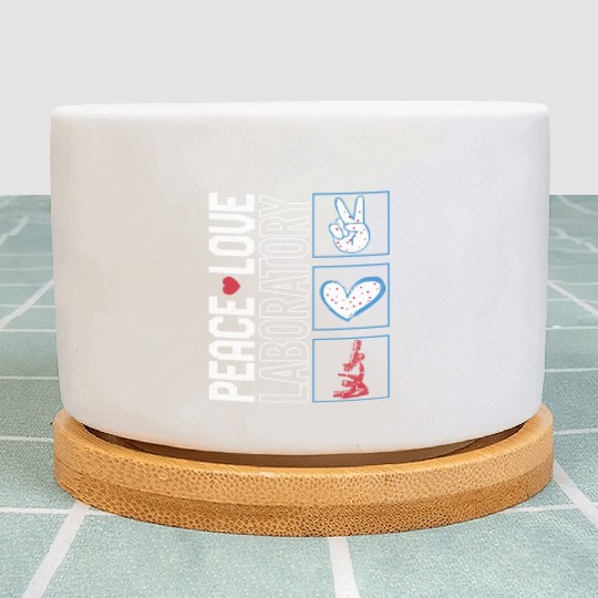 Science Plant Pots, Peace Love Laboratory Plant Pots,