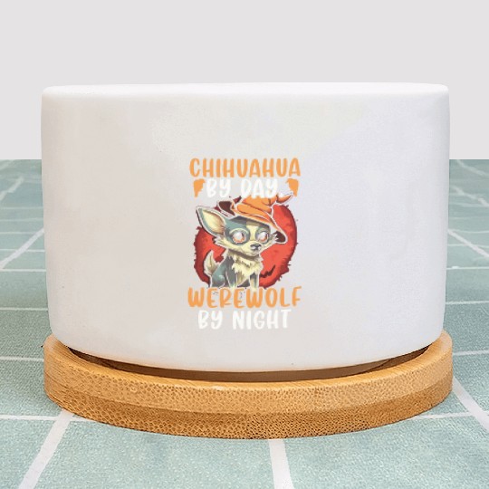 Chihuahua Halloween Puppy Trick Or Treat Dog Lover Plant Pots