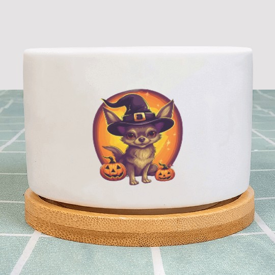 Chihuahua Halloween Puppy Trick Or Treat Dog Lover Plant Pots