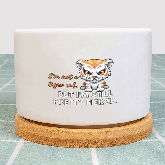 Animals: Angry Tiger cub Plant Pots