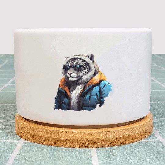 Street Style Snow Leopard | Leopard Lovers Plant Pots