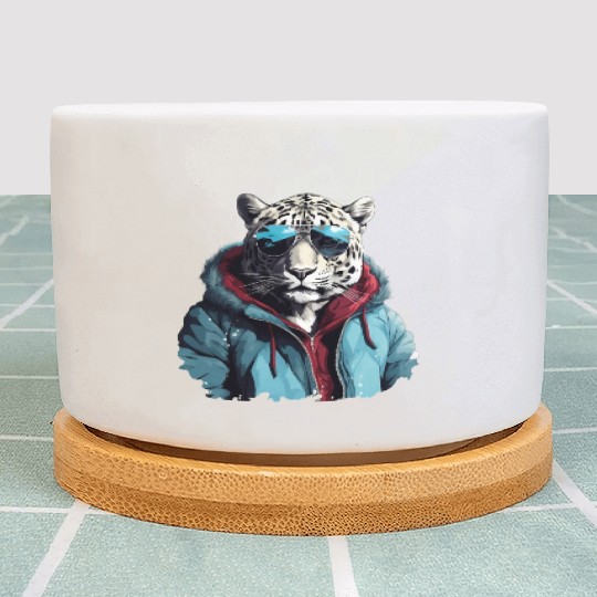 Street Style Snow Leopard | Leopard Lovers Plant Pots