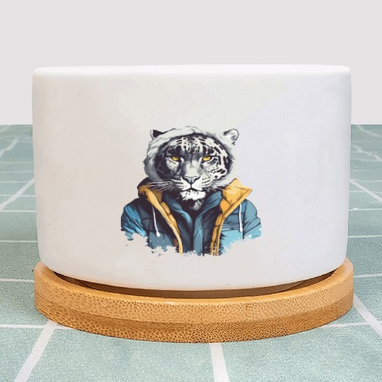 Street Style Snow Leopard | Leopard Lovers Plant Pots