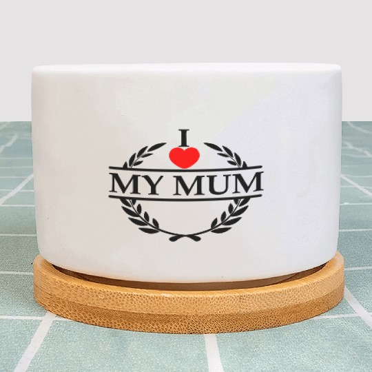 I heart love my mummy Plant Pots