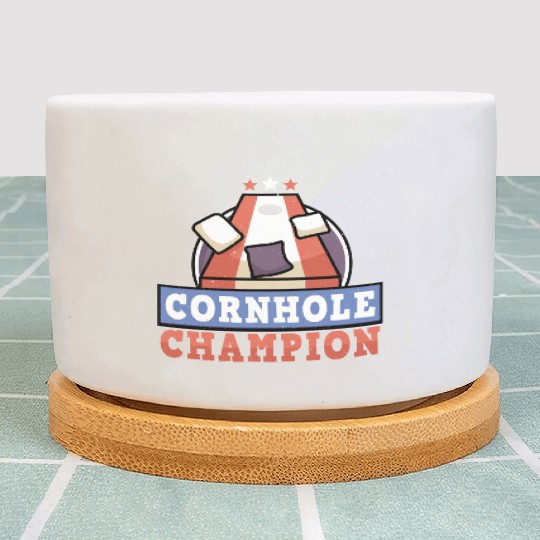 Grunge Cornhole Champion Bean Bag Lover Plant Pots