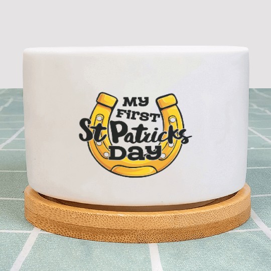 My First Saint Patricks Day Horseshoe Plant Pots