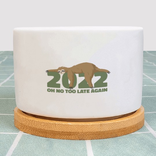 Sleeping Sloth Newyear Plant Pots