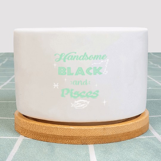 Handsome Black Pisces Plant Pots