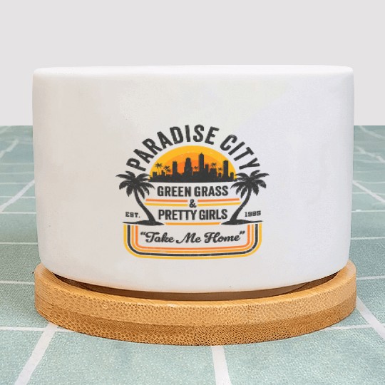 Paradise City: Funny 80's Rock Vibes Plant Pots