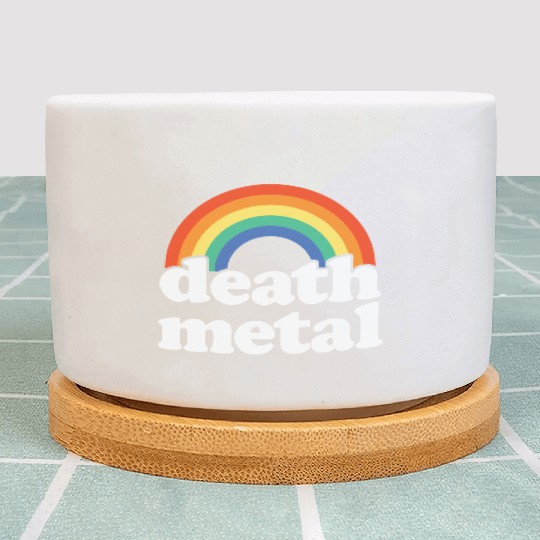 Funny Death Metal Design: Rainbow Riot Plant Pots