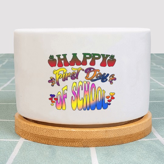 Happy Last Day Of School Teacher Student Graduatio Plant Pots