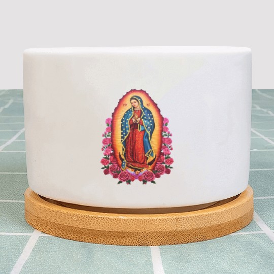 Virgin Mary Lady of Guadalupe Virgen De Guadalupe Plant Pots