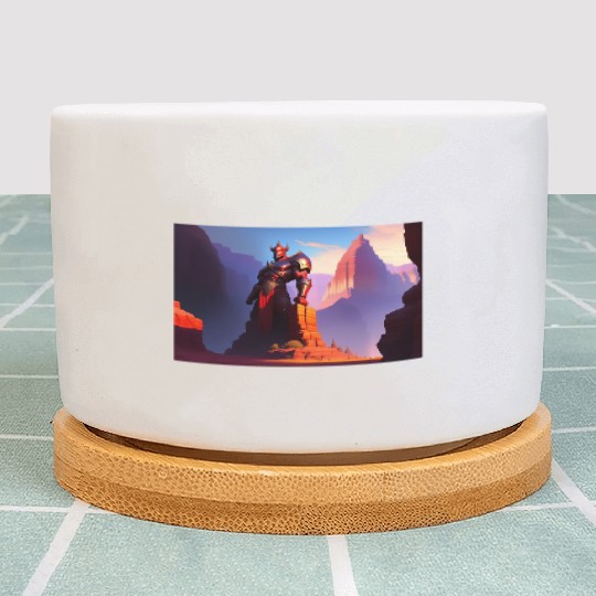 Khorne statue in the depths of the grand canyon Plant Pots