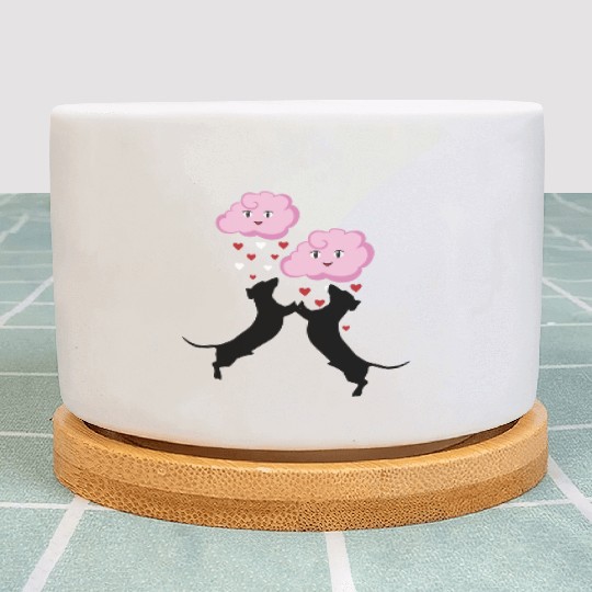 Dachshund Cute Gift Idea Dog Lover Gift Plant Pots