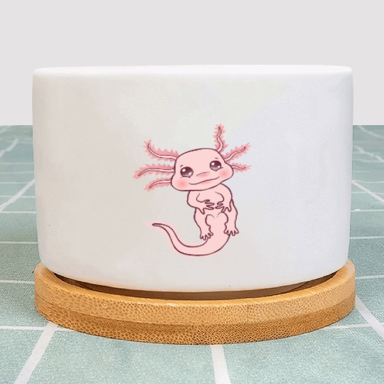 Cute Pink Kawaii Axolotl Lover Sweet Adorable Fish Plant Pots