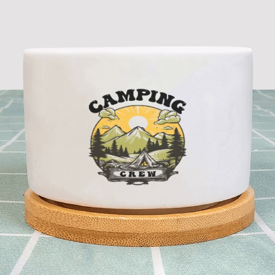 Family Camping Crew Squad Camping Lover Design Plant Pots